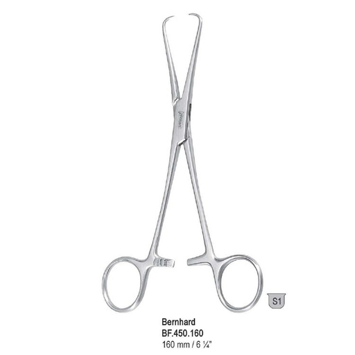 [BF.450.160] Forceps towel Bernhard 160mm