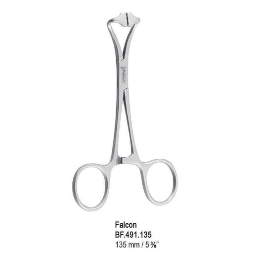 [BF.491.135] Forceps towel Falcon non-tearing 135mm