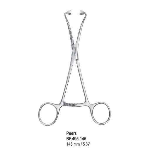 [BF.495.145] Forceps towel Peers non-tearing 145mm