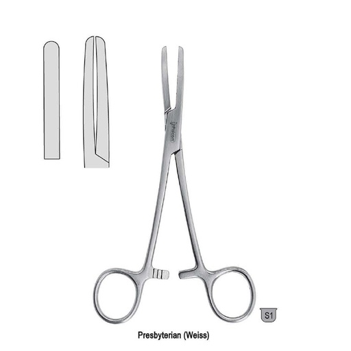 [BF.900.165] Clamp tubing Presbyterian (Weiss) smooth 165mm