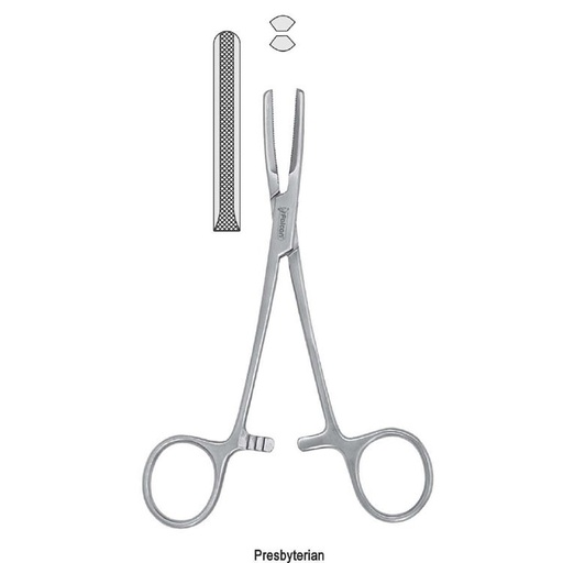 [BF.904.205] Clamp tubing Presbyterian serrated 205mm
