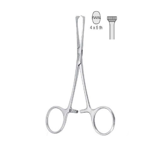 [BG.464.130] Forceps tissue Allis-Baby 4x5th 130mm