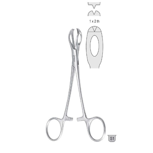 [BG.550.200] Forceps tissue Lane 1x2th 200mm