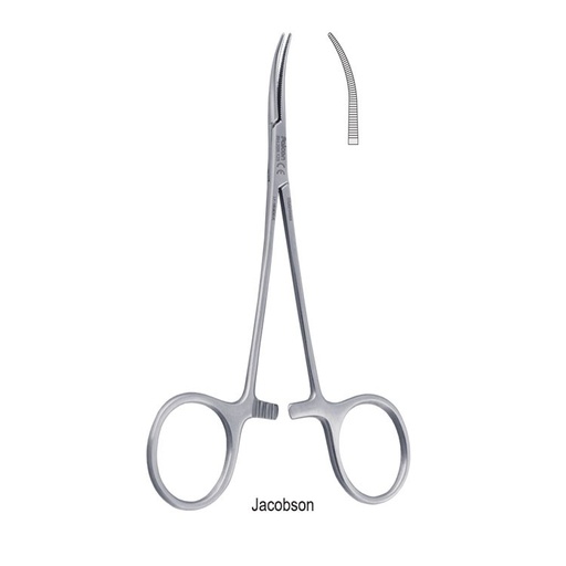 [BH.209.125] Forceps artery Jacobson curved 125mm