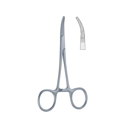 [BH.257.130] Forceps artery Dunhill curved 130mm