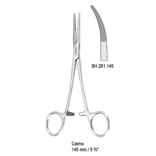 [BH.261.145] Forceps artery Cairns curved 145mm