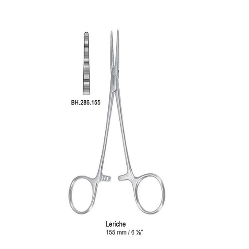 [BH.286.155] Forceps artery Leriche straight 155mm