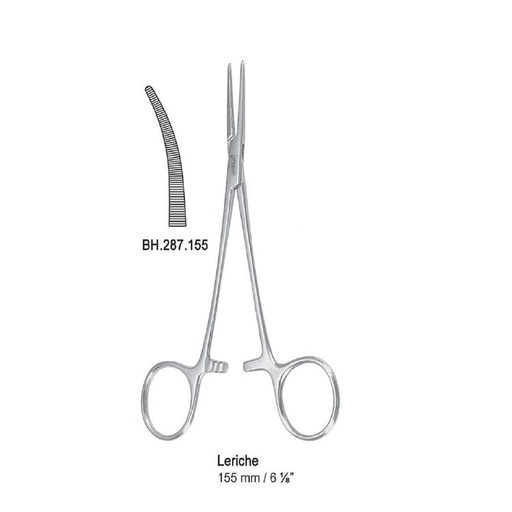 [BH.287.155] Forceps artery Leriche curved 155mm