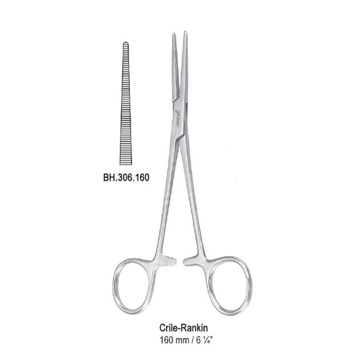 [BH.306.160] Forceps artery Crile-Rankin straight 160mm