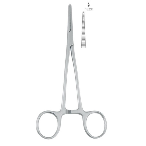 [BH.312.160] Forceps artery Christophe 1x2th straight 160mm