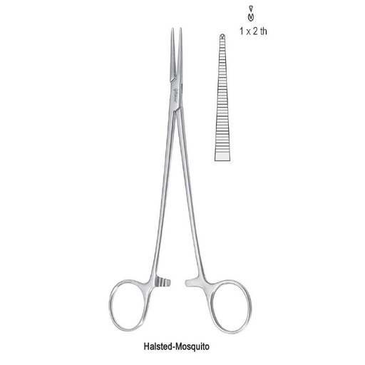 [BH.322.210] Forceps artery Halsted Mosquito 1x2th straight 210mm