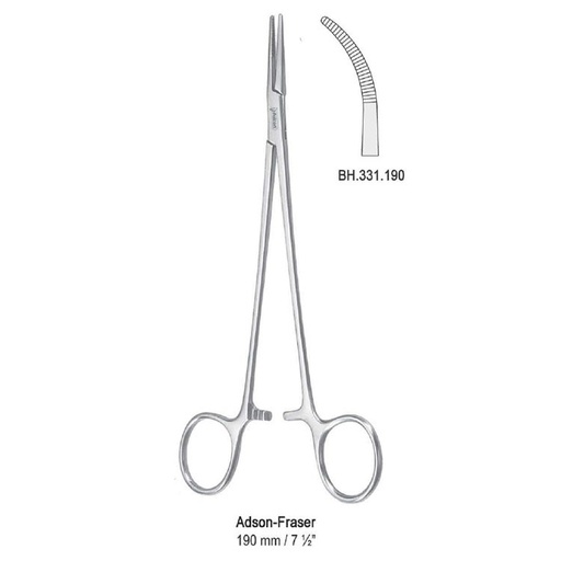 [BH.331.190] Forceps artery Adson-Fraser curved 190mm