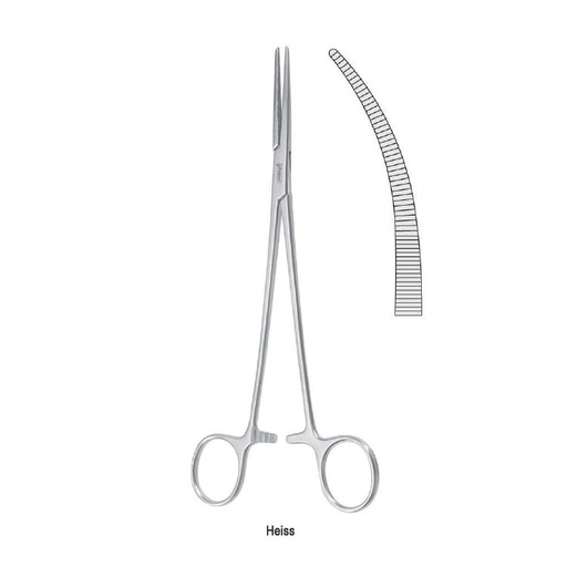 [BH.350.020] Forceps artery Heiss less curved 205mm