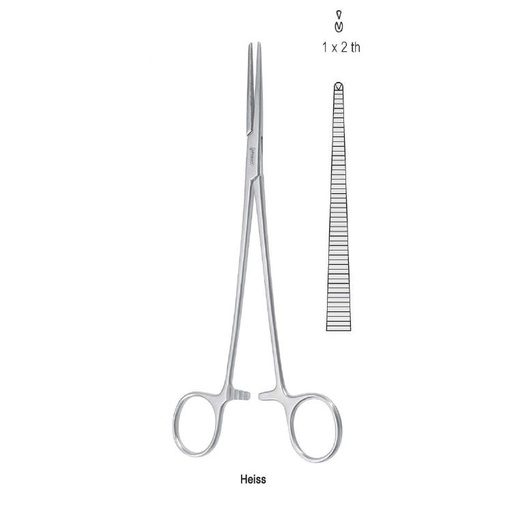 [BH.352.010] Forceps artery Heiss 1x2th straight 210mm