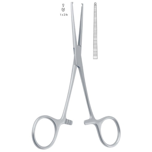 [BH.486.130] Forceps artery Kocher-Delicate 1x2th straight 130mm
