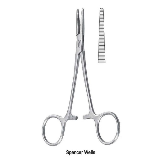 [BH.494.180] Forceps artery Spencer Wells straight 180mm