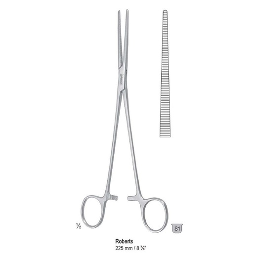 [BH.540.225] Forceps artery Roberts straight 225mm