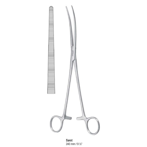 [BH.550.240] Forceps artery Sarot straight 240mm