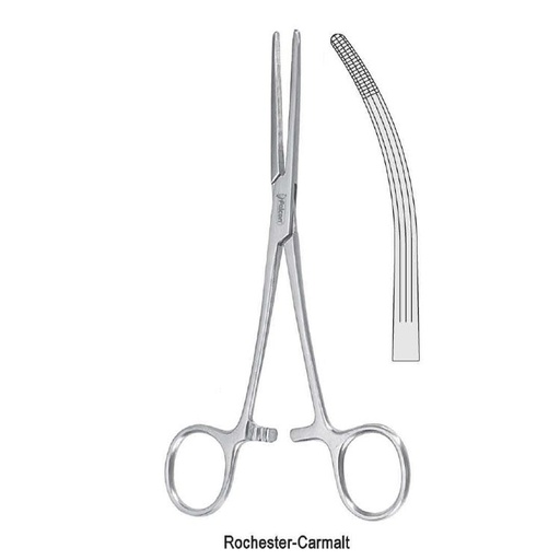 [BH.571.165] Forceps artery Rochester-Carmalt curved 165mm
