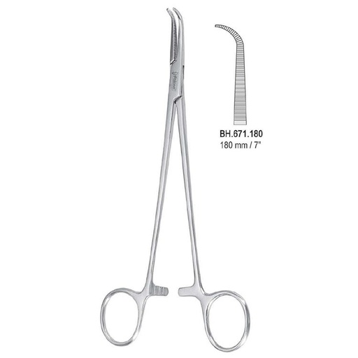 [BH.671.180] Forceps dissecting and ligature Gemini curved 180mm