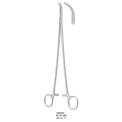 [BH.721.280] Forceps dissecting and ligature Lawrence curved 280mm