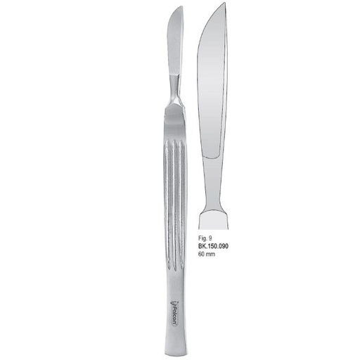 [BK.150.090] Scalpel stainless steel 60mm blade fig. 9