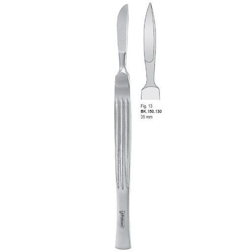 [BK.150.130] Scalpel stainless steel pointed 35mm blade fig. 13