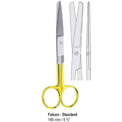 [BL.130.145] Falcon-Cut Scissors left handed Falcon-Standard bl/bl straight 145mm