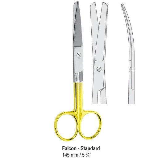 [BL.131.145] Falcon-Cut Scissors left handed Falcon-Standard bl/bl curved 145mm