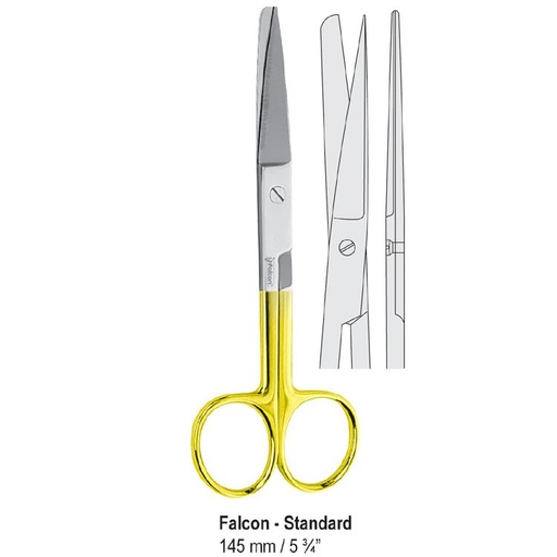 [BL.132.145] Falcon-Cut Scissors left handed Falcon-Standard bl/sh straight 145mm