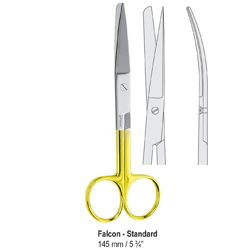 [BL.133.145] Falcon-Cut Scissors left handed Falcon-Standard bl/sh curved 145mm
