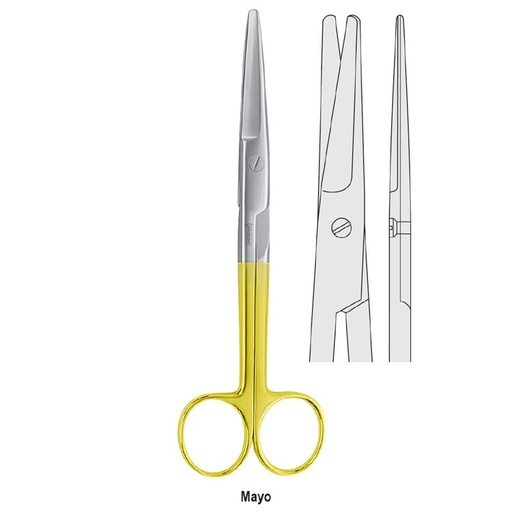 [BL.150.145] Falcon-Cut Scissors left handed operating Mayo straight 145mm