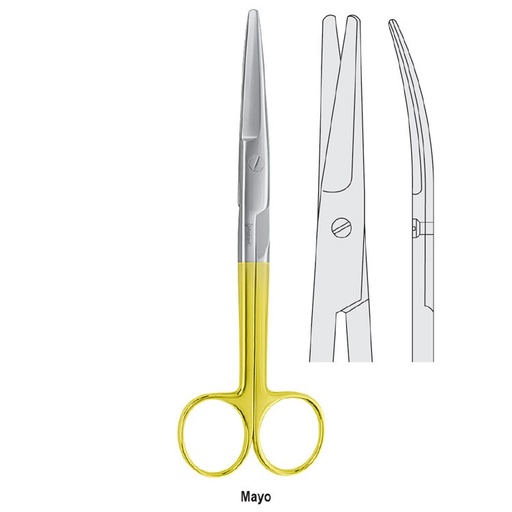 [BL.151.170] Falcon-Cut Scissors left handed operating Mayo curved 170mm