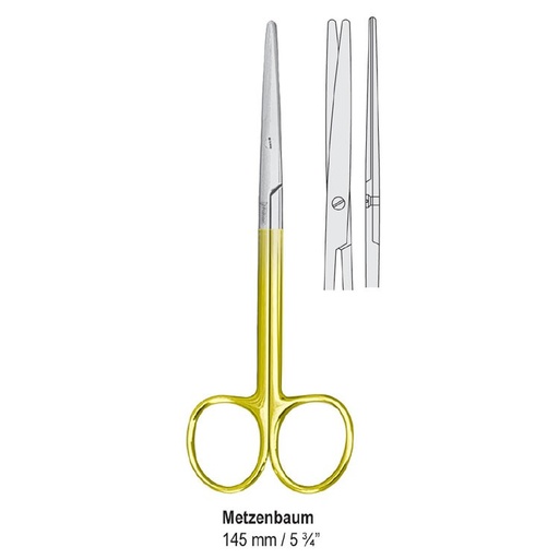 [BL.160.145] Falcon-Cut Scissors left handed Metzenbaum straight 145mm 