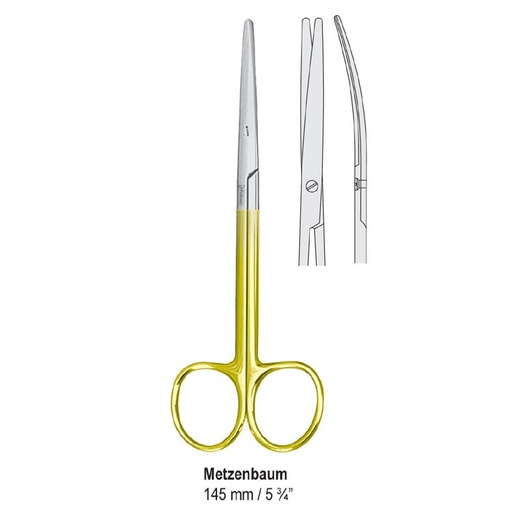 [BL.161.145] Falcon-Cut Scissors left handed Metzenbaum curved 145mm