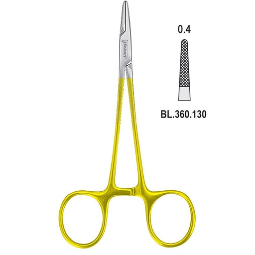 [BL.360.130] Falcon-Grip Needle holder left handed Halsey 130mm TC