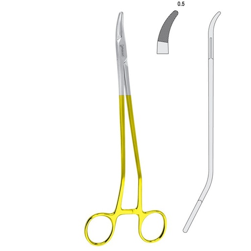 [BL.424.215] Falcon-Grip Needle holder left handed Falcon S-Shape left handed 215mm TC