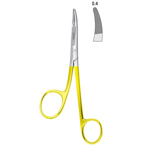 [BL.439.160] Falcon-Grip Needle holder left handed with scissors Gillies left handed 160mm TC