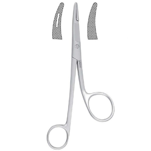 [BL.539.160] Needle holder with scissors Gillies left handed 160mm