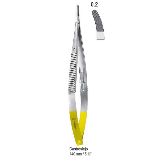 [BN.155.140] Falcon-Grip Needle holder Castroviejo cur. 140mm TC