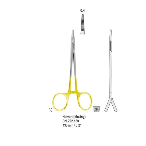 [BN.222.130] Falcon-Grip Needle holder Neivert (Masing)130mm TC