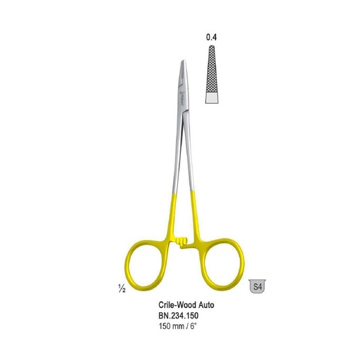 [BN.234.150] Falcon-Grip Needle holder Crile-Wood Auto 150mm TC