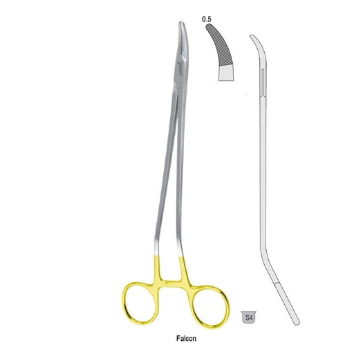 [BN.343.215] Falcon-Grip Needle holder Falcon S-Shape right handed 215mm TC