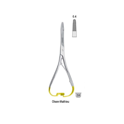 [BN.380.200] Falcon-Grip Needle holder with scissors Olsen-Mathieu 200mm TC
