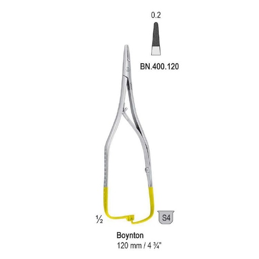 [BN.400.120] Falcon-Grip Needle holder Boynton straight 120mm TC