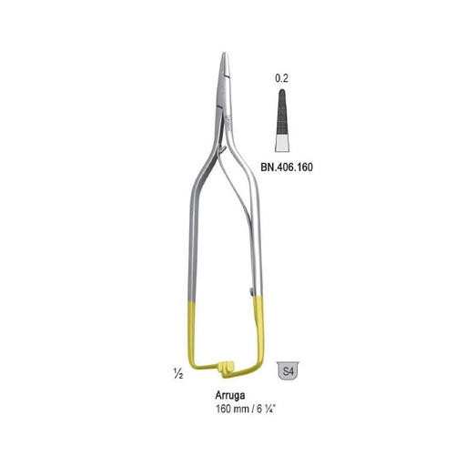 [BN.406.160] Falcon-Grip Needle holder Arruga straight 160mm TC