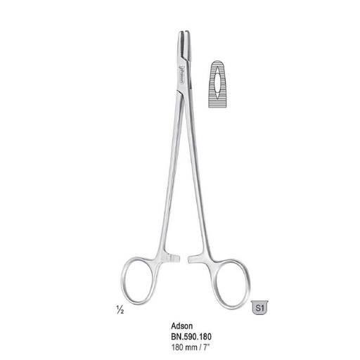 [BN.590.180] Needle holder Adson fenestrated 180mm
