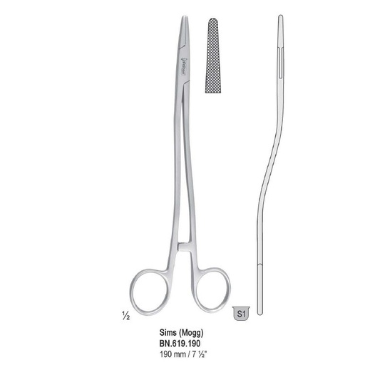 [BN.619.190] Needle holder Sims (Mogg) S-Shape 190mm