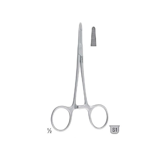 [BN.672.120] Needle holder with scissors Mini Olsen-Hegar 120mm