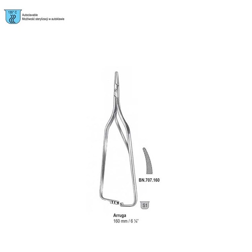 [BN.707.160] Needle holder Arruga curved 160mm